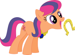 Size: 1432x1062 | Tagged: safe, artist:kaylathehedgehog, imported from derpibooru, scootaloo, scootaloo (g3), earth pony, pony, element of friendship, elements of harmony, female, g3, g3 to g4, g4, generation leap, horseshoes, jewelry, necklace, scootaloo will show us games to play, simple background, solo, transparent background