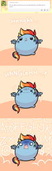 Size: 600x1948 | Tagged: safe, artist:pekou, imported from derpibooru, rainbow dash, pegasus, pony, ask my little chubbies, chubbie, cute, dashabetes, female, mare, solo