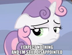 Size: 624x474 | Tagged: safe, imported from derpibooru, sweetie belle, for whom the sweetie belle toils, female, image macro, meme, solo