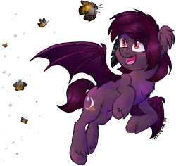 Size: 520x490 | Tagged: safe, artist:anjevalart, imported from derpibooru, oc, oc only, bat pony, moth, pony, solo