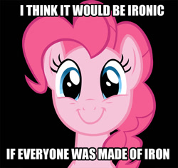 Size: 848x800 | Tagged: safe, imported from derpibooru, pinkie pie, female, image macro, meme, red vs blue, solo