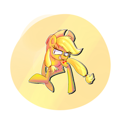 Size: 1000x1000 | Tagged: safe, artist:senx, imported from derpibooru, applejack, female, grin, solo