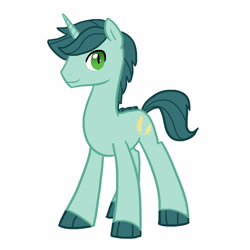 Size: 3000x3000 | Tagged: safe, artist:kianamai, imported from derpibooru, oc, oc only, oc:apollo, dracony, hybrid, pony, unicorn, kilalaverse, male, next generation, offspring, offspring's offspring, parent:oc:anthea, parent:oc:turquoise blitz, parents:oc x oc, simple background, solo, stallion, white background