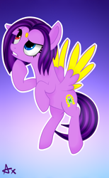 Size: 3706x6000 | Tagged: safe, artist:axioma_dice, imported from derpibooru, oc, oc only, pegasus, pony, flying, heterochromia, solo