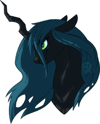 Size: 400x494 | Tagged: safe, artist:thomisus, imported from derpibooru, queen chrysalis, changeling, changeling queen, female, solo
