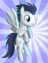 Size: 1024x1330 | Tagged: safe, artist:rdapplepie, imported from derpibooru, soarin', male, old cutie mark, solo