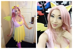 Size: 960x640 | Tagged: safe, artist:yayacosplay, imported from derpibooru, fluttershy, human, cleavage, cosplay, female, irl, irl human, photo