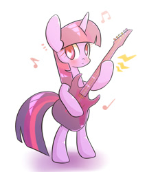 Size: 1200x1400 | Tagged: safe, artist:joycall6, imported from derpibooru, twilight sparkle, pony, bipedal, female, guitar, musical instrument, solo