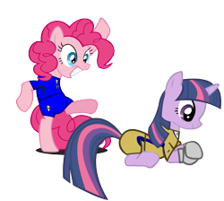 Size: 1225x1096 | Tagged: safe, artist:ironm17, imported from derpibooru, pinkie pie, twilight sparkle, earth pony, pony, unicorn, clothes, duo, duo female, female, football, gloves, italy, jersey, mare, short-sleeved goalkeeper jersey, simple background, transparent background, unicorn twilight, world cup