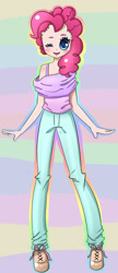 Size: 587x1361 | Tagged: safe, artist:markianatc, imported from derpibooru, pinkie pie, human, female, humanized, solo