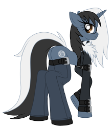 Size: 1180x1344 | Tagged: safe, artist:silverromance, imported from derpibooru, oc, oc only, oc:silver romance, clothes, eyelashes, glasses, jeans, looking at you, looking back, pants, plot, raised hoof, simple background, smiling, solo, transparent background, vector