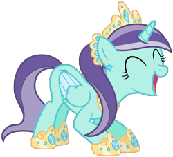 Size: 8192x7429 | Tagged: safe, artist:thatguy1945, imported from derpibooru, oc, oc only, oc:princess seaspark, alicorn, pony, absurd resolution, alicorn oc, eyes closed, happy, simple background, solo, transparent background, vector