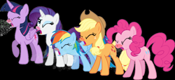 Size: 1024x466 | Tagged: safe, artist:sneezefetishponies, imported from derpibooru, applejack, pinkie pie, rainbow dash, rarity, twilight sparkle, alicorn, pony, female, group, mane six, mare, sneezing, sneezing fetish, spray, twilight sparkle (alicorn)