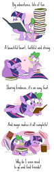 Size: 520x1642 | Tagged: safe, artist:dm29, imported from derpibooru, spike, twilight sparkle, book, comic, duo, spikelove