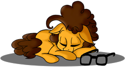 Size: 1963x1063 | Tagged: safe, artist:strangiesleepy, imported from derpibooru, cheese sandwich, colt, glasses, male, sleeping, solo