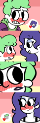 Size: 1300x4000 | Tagged: safe, artist:equestrian-strumpet, artist:munchy, imported from derpibooru, rarity, spike, human, female, humanized, kissing, male, shipping, sparity, straight