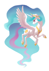 Size: 1280x1840 | Tagged: safe, artist:purmu, imported from derpibooru, princess celestia, pony, female, long tail, mare, simple background, solo, transparent background