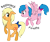 Size: 2168x1816 | Tagged: safe, artist:ixamxnoxgood, imported from derpibooru, applejack (g1), firefly, earth pony, pegasus, pony, duo, g1, g1 to g4, g4, generation leap, simple background, transparent background