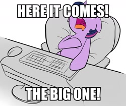 Size: 1603x1346 | Tagged: safe, artist:jpringboldin, imported from derpibooru, twilight sparkle, female, heart attack, heart disease, image macro, meme, sanford and son, solo, the big one