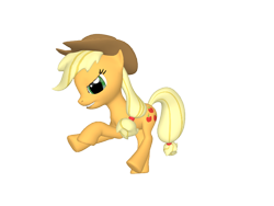 Size: 768x576 | Tagged: safe, imported from derpibooru, applejack, 3d, 3d pony creator, female, pony creator 3d, ponylumen, run, running, simple background, solo