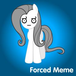 Size: 250x250 | Tagged: safe, artist:albinofluttershy, imported from derpibooru, fluttershy, oc, oc:albino fluttershy, albino pony, forced meme, look of disapproval, meme, solo, spoilered image joke