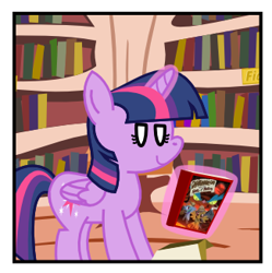 Size: 325x326 | Tagged: safe, artist:gx, imported from derpibooru, twilight sparkle, alicorn, pony, book, female, horsepower, magic, mare, solo, twilight sparkle (alicorn)