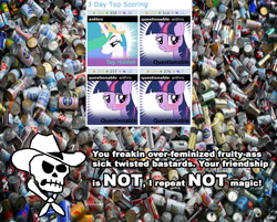 Size: 822x660 | Tagged: safe, imported from derpibooru, derpibooru, cans.wav, op is a duck, op is trying to start shit, the man they call ghost, true capitalist radio, vulgar