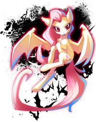 Size: 792x1000 | Tagged: safe, artist:sambragg, imported from derpibooru, fluttershy, female, flutterbat, partial background, solo