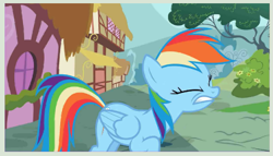 Size: 567x325 | Tagged: safe, imported from derpibooru, screencap, rainbow dash, pegasus, pony, abuse, female, game, mare, solo