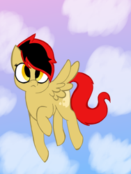 Size: 640x852 | Tagged: safe, artist:ponypuffer, imported from derpibooru, oc, oc only, pegasus, pony, cute, flying, solo