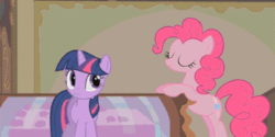 Size: 328x164 | Tagged: safe, edit, imported from derpibooru, screencap, pinkie pie, sweetie belle, twilight sparkle, animated, eaten alive, female, pinkie pred, soft vore, vore