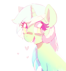 Size: 918x983 | Tagged: safe, artist:mewball, imported from derpibooru, lyra heartstrings, pony, blushing, cute, female, heart, open mouth, smiling, solo