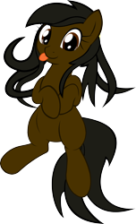 Size: 1500x2469 | Tagged: safe, artist:accu, artist:theparagon, imported from derpibooru, oc, oc only, oc:aryanne, pony, alternate clothes, alternate costumes, bed, body pillow, body pillow design, cute, ebony, full body, looking at you, on back, ruffled hair, solo, tongue out