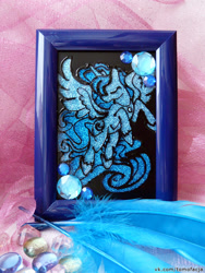 Size: 750x1000 | Tagged: safe, artist:facja, imported from derpibooru, princess luna, craft, female, solo, stained glass