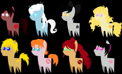 Size: 1024x624 | Tagged: safe, artist:starfireg, imported from derpibooru, blake belladonna, jaune arc, jnpr, lie ren, nora valkyrie, pointy ponies, ponified, pyrrha nikos, ruby rose, rwby, weiss schnee, yang xiao long