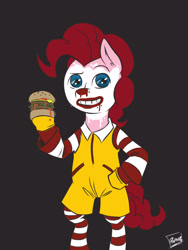 Size: 1200x1600 | Tagged: safe, artist:raphiz, imported from derpibooru, pinkie pie, female, mcdonald's, ronald mcdonald, solo