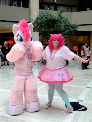 Size: 768x1024 | Tagged: artist needed, safe, imported from derpibooru, pinkie pie, human, 2013, anime weekend atlanta, convention, cosplay, fursuit, irl, irl human, photo