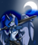 Size: 1500x1800 | Tagged: safe, artist:xonitum, imported from derpibooru, princess luna, anthro, female, looking at you, moon, solo, sword, warrior luna, weapon