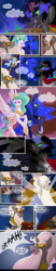 Size: 700x3344 | Tagged: safe, artist:falleninthedark, imported from derpibooru, discord, king sombra, princess celestia, princess luna, star swirl the bearded, comic:twists and turns, comic, discord is star swirl