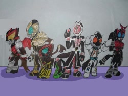 Size: 640x480 | Tagged: safe, artist:fergarcia220, imported from derpibooru, diamond dog, dragon, griffon, zebra, crossover, dragonified, eiji hino, friendship is showtime!, gentaro kisaragi, griffonized, haruto souma, kamen rider, kamen rider beast, kamen rider fourze, kamen rider kabuto, kamen rider kiva, kamen rider ooo, kamen rider wizard, kosuke nito, ponified, souji tendo, species swap, wataru kurenai, zebrafied