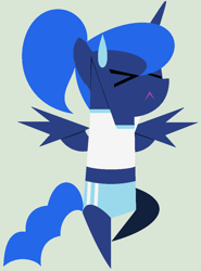 Size: 808x1094 | Tagged: safe, artist:evilfrenzy, imported from derpibooru, princess luna, pony, exercise, female, pointy ponies, simple background, solo