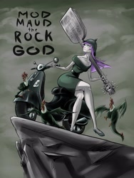 Size: 2792x3712 | Tagged: safe, artist:phantom horn, imported from derpibooru, maud pie, cockatrice, human, badass, female, humanized, pickelhaube, solo