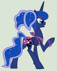 Size: 1600x1979 | Tagged: safe, artist:evilfrenzy, imported from derpibooru, princess luna, alternate hairstyle, bikini, butt, clothes, female, pigtails, plot, show accurate, simple background, solo, swimsuit, tail, tail hole, vector