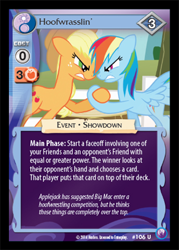 Size: 344x480 | Tagged: safe, imported from derpibooru, applejack, rainbow dash, canterlot nights, card, ccg, enterplay, mlp trading card game