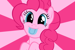 Size: 1050x700 | Tagged: safe, artist:navitaserussirus, imported from derpibooru, pinkie pie, female, happy, hoofprint, solo