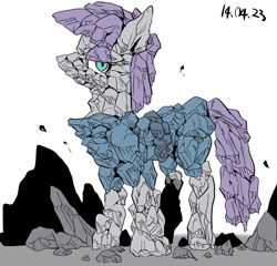 Size: 941x905 | Tagged: safe, artist:nekubi, imported from derpibooru, maud pie, golem, female, rock pony, solo