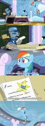 Size: 1090x3070 | Tagged: safe, imported from derpibooru, screencap, rainbow dash, whiplash, testing testing 1-2-3, goose (character), screencap comic, test, wonderbolts