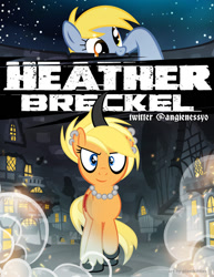 Size: 695x900 | Tagged: safe, artist:pixelkitties, imported from derpibooru, derpy hooves, oc, oc:heather breckel, changeling, hybrid, pegasus, pony, attack on pony, attack on titan, curved horn, female, giant derpy hooves, giant pony, heather breckel, macro, mare, pixelkitties' brilliant autograph media artwork, ponified, unshorn fetlocks