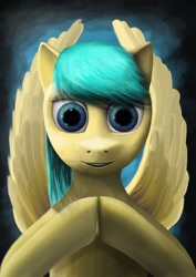 Size: 1500x2118 | Tagged: safe, artist:smileps, imported from derpibooru, sunshower raindrops, female, nightmare fuel, rapeface, solo, uncanny valley