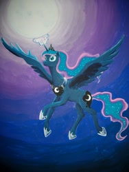 Size: 1024x1365 | Tagged: safe, artist:thunessey, imported from derpibooru, princess luna, female, solo, traditional art